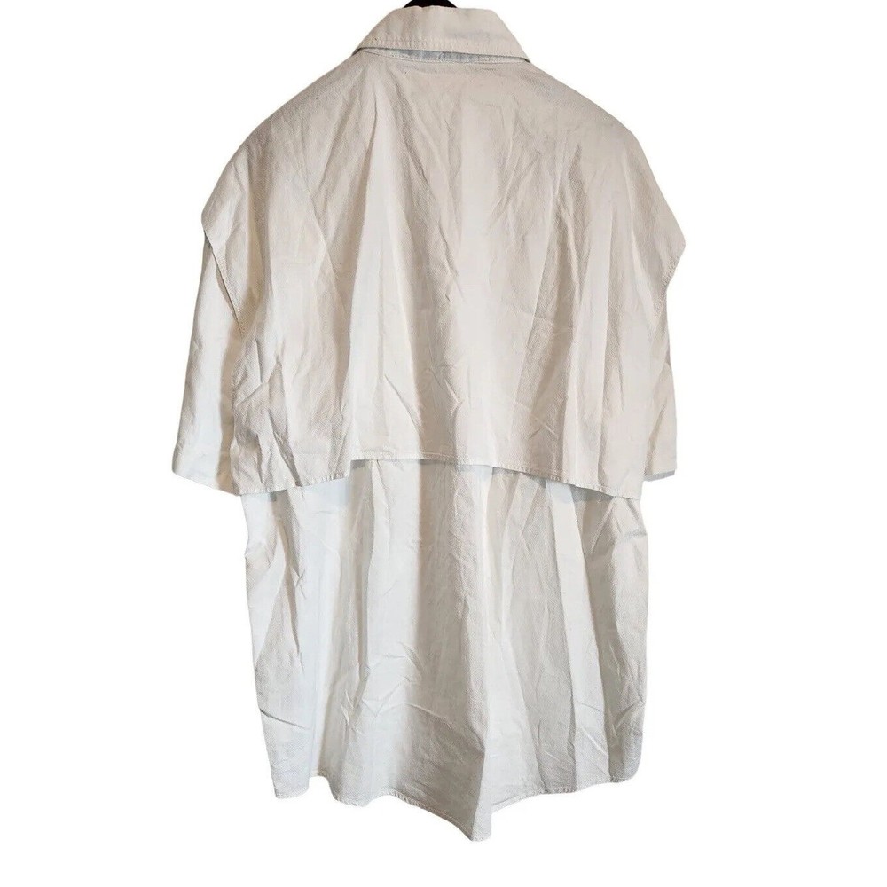 Reel Legend Men White Collared Button Down Short Sleeve W/ Pocket Shirt Size XXL - Picture 2 of 7